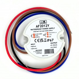 LED drivdon rund 20W 12V IP67