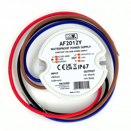 LED driver round 20W 12V IP67