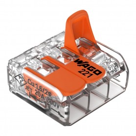 Skarvklämma Wago 221-413, 4-pack