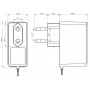 Nätadapter 24VDC, 1A, 24W, vit