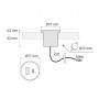 USB Charger 12Vdc, USB A + USB C, 5V 2.1A