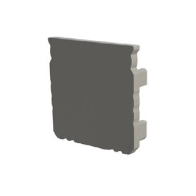 Profile Gray End Cap, 16x16mm