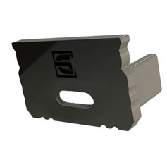 Lock för aluminiumprofil med hål, 16x9.8mm, svart