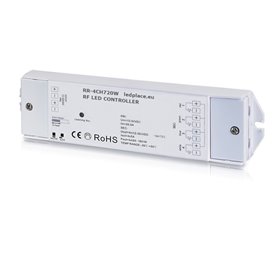 Trådlös LED mottagare/dimmer 12/24VDC LED 720W 4-kanaler RGBW