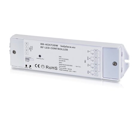 Wireless LED controller 12/24VDC LED 720W 4-channel RGBW