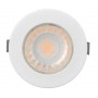 Recessed downlight, IP54, 3W, 210lm, 3000K, 38°, white/black and silver cap
